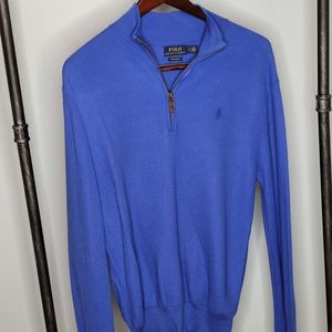 Blue 1/4 zip sweater Polo Ralph Lauren